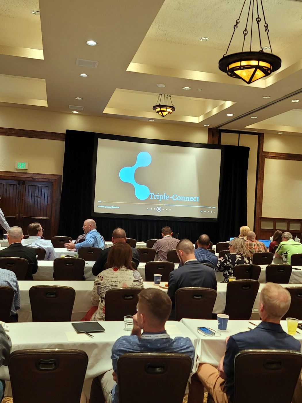 Triple Connect presentation at an industry sponsor event